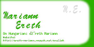 mariann ereth business card